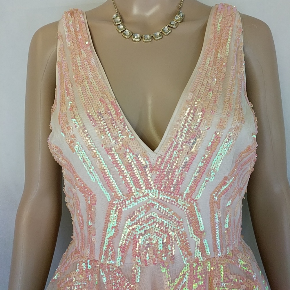 Bebe gorgeous pink fit & flare skater dress XS - Picture 2 of 4
